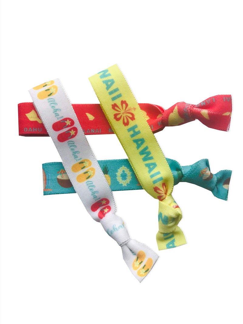 Sportigift 8 Piece Hawaiian Hair Ties - Hawaii Gifts, Accessories - Aloha, Hawaiian Islands - 8 Count - Image 2